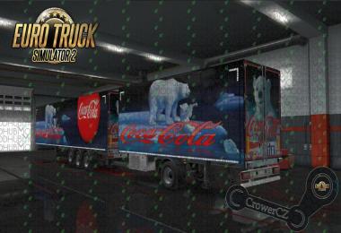 Xmas Coca-Cola Bear Combo Skin DAF XF E6 + Ownership Trailer v1.0