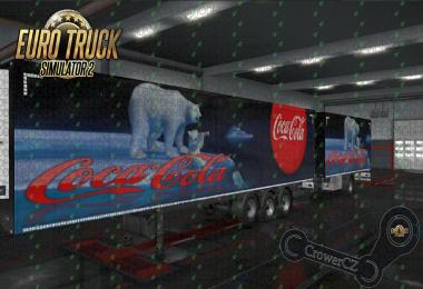 Xmas Coca-Cola Bear Combo Skin DAF XF E6 + Ownership Trailer v1.0