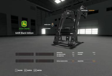 John Deere 6R + 643R Green + Black Pack v1.0