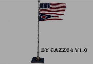 USA/Ohio Stae flag beneath v1.0.0