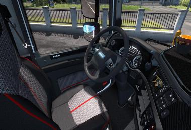 White black carbon detailed DAF XF euro6 interior v1.0