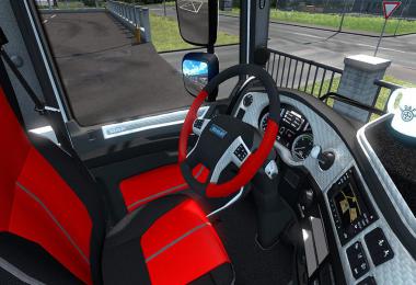 White black carbon detailed DAF XF euro6 interior v1.0