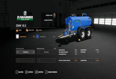 Zunhammer milk and water barrel v1.1.0.0