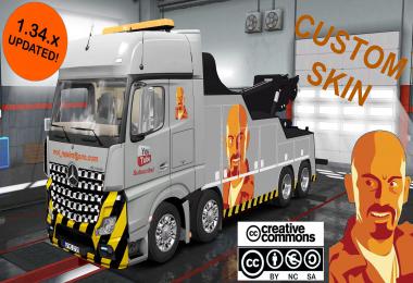 CUSTOM SKIN FOR ACTROS MPIV CRANETRUCK ETS2 1.34.x