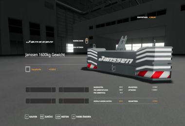 Janssen 1600kg weight v1.0.0.0