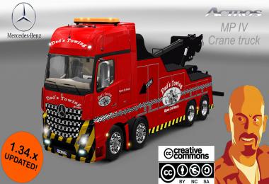 MERCEDES BENZ ACTROS MPIV CRANE TRUCK ETS2 1.34.x