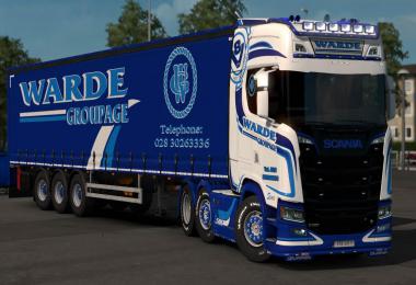 Warde Groupage Scania NG S + Trailer Skin 1.33.x