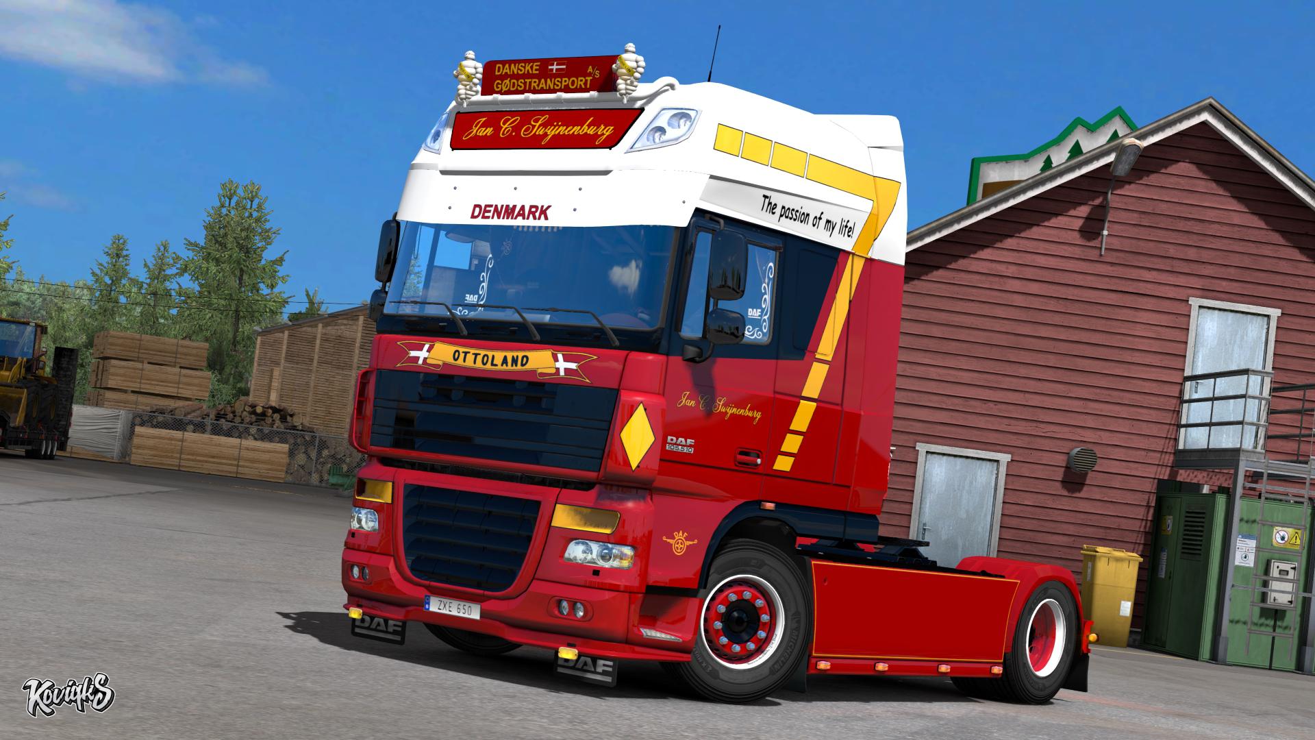 DAF XF 105 Jan C. Swijnenburg Combo Skin Pack 1.34.x - Modhub.us