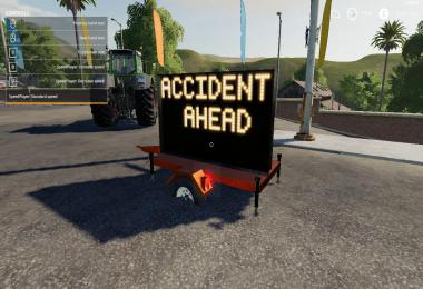 Accident ahead sign beta