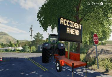 Accident ahead sign beta