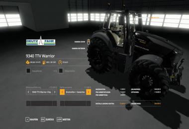 Deutz Fahr 9340 TTV Warrior v1.0