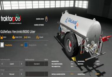 [FBM] Liquid manure set galvanized 9000 liters v2.0