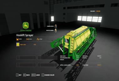 JD 4045 hooklift sprayer v1.0.0.1