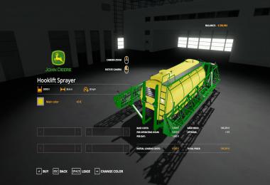 JD 4045 hooklift sprayer v1.0.0.1