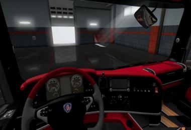 Scania R 2009 Lux Red Black Interior v1.0