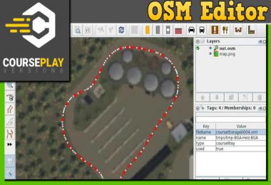 Courseplay 6 Editor OSM Converter for FS19 v1.0.4