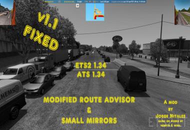 Modified Route Advisor & Small Mirrors Fixed v1.1