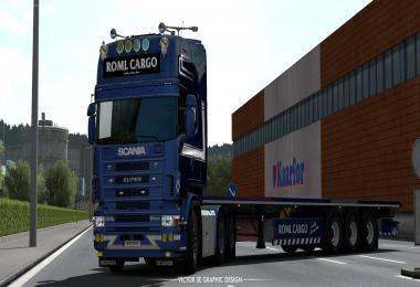 ROML Cargo Scania R 4-series and Krone flatbed Skinpack v1.0 1.34.x