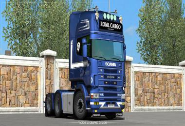 ROML Cargo Scania R 4-series and Krone flatbed Skinpack v1.0 1.34.x