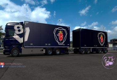 Scania RJL Tandem V8 & Eagle Skin Pack 1.34.x