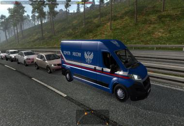 Car Fiat Ducato Russian Post in traffic v1.0