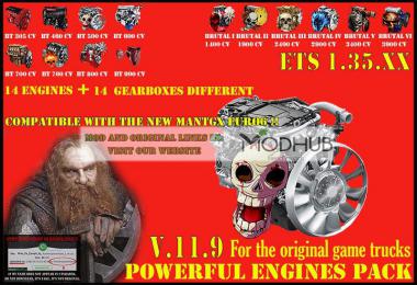 Pack Powerful engines + gearboxes v11.9 for 1.35.x