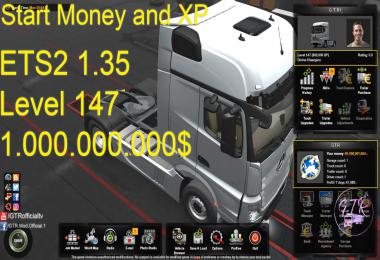 START MONEY AND XP FOR ETS2 1.35.x