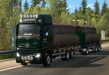 Flatbed Addon For Tandem for Rigid chassis pack for all SCS trucks