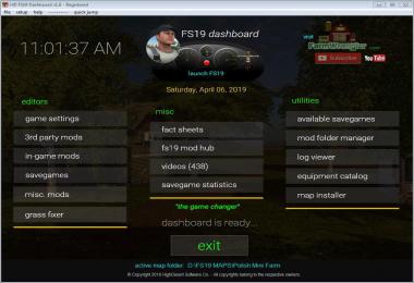 FS19 Dashboard v1.8