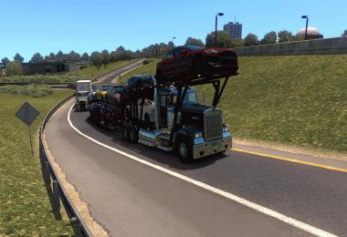 Kenworth W900 Auto Transport Variant + Trailer ATS 1.35