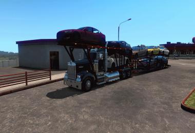 Kenworth W900 Auto Transport Variant + Trailer ATS 1.35