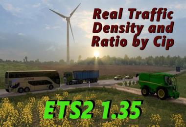 Real Traffic Density and Ratio ETS2 1.35.b