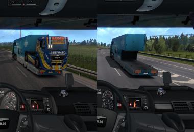 Truck racing trailers in freight market 1.35