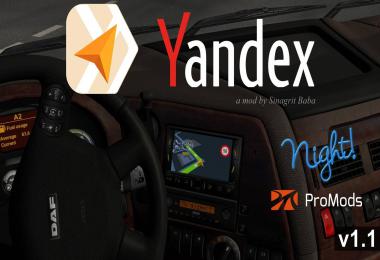 ETS 2 - Yandex Navigator Night Version for ProMods v1.1