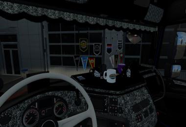 Custom Danish pluche interior for DAF XF e6 v3.0