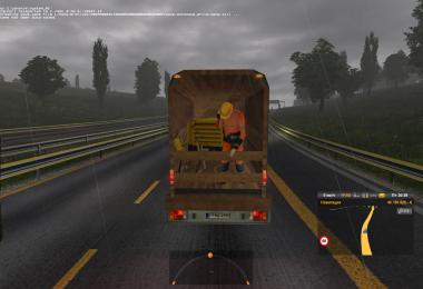 Ford 250 with trailers in traffic 1.35 