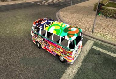 Volkswagen Transporter 2 Hippie in traffic 1.35