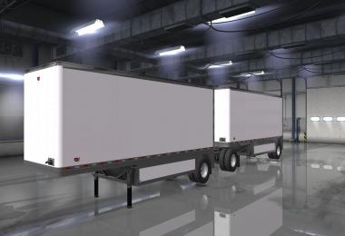 Fedex Official 28 Pup Trailer with Freightliner Day Cab Truck 1.35x