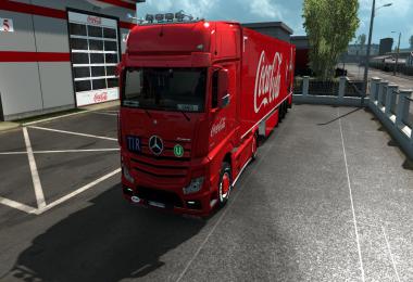 Coca cola for mercedes new actros by hf games skins 1.35