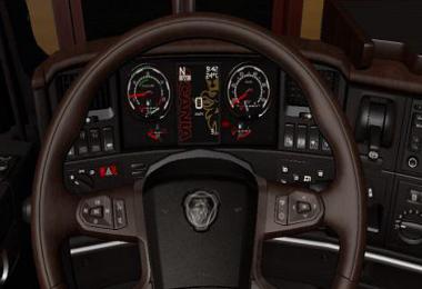 Black Brown Interior for Scania v4.0