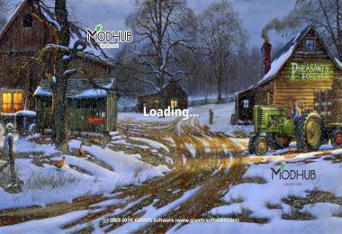 FS19 WINTER NIGHT FARM MENU BACKGROUND v1.0