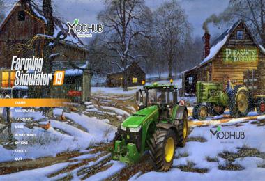 FS19 WINTER NIGHT FARM MENU BACKGROUND v1.0