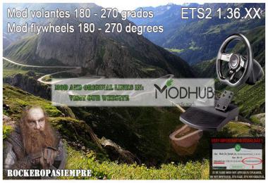 Mod for Steering Wheel of 180-270 Degrees for ETS2 1.36.x