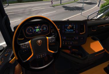 Scania Next Gen R&S Black-Yellow interior With Dashboard v1.1