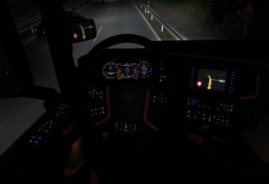 Scania Next Gen R&S Black-Yellow interior With Dashboard v1.1