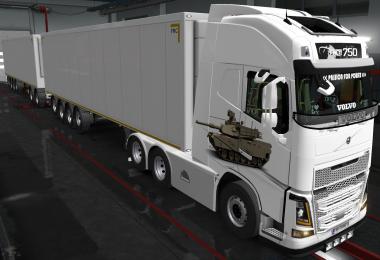 Skin Volvo Fh16 2012 By Pendragon Tank M1 Abrams 1.36