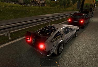 Sports car DeLorean DMC-12 in traffic v2.0