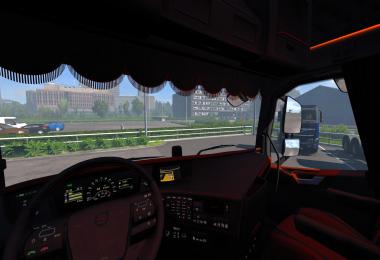 Black & Amber Interior for Volvo FH 2012 1.36