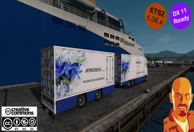 DAF XF116 FLOWER SHUTTLE + TRAILER ETS2 DX11 1.36.x