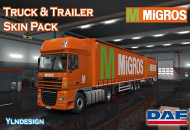 Migros Skin Pack - DAF & Trailer v1.0